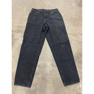 Vintage Levis 560 Jeans Mens 36x34 Black Denim Loose Fit Tapered Leg 90s Red Tab
